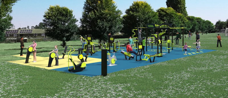 Proposed design of new playground at Longbarn Lane recreation ground